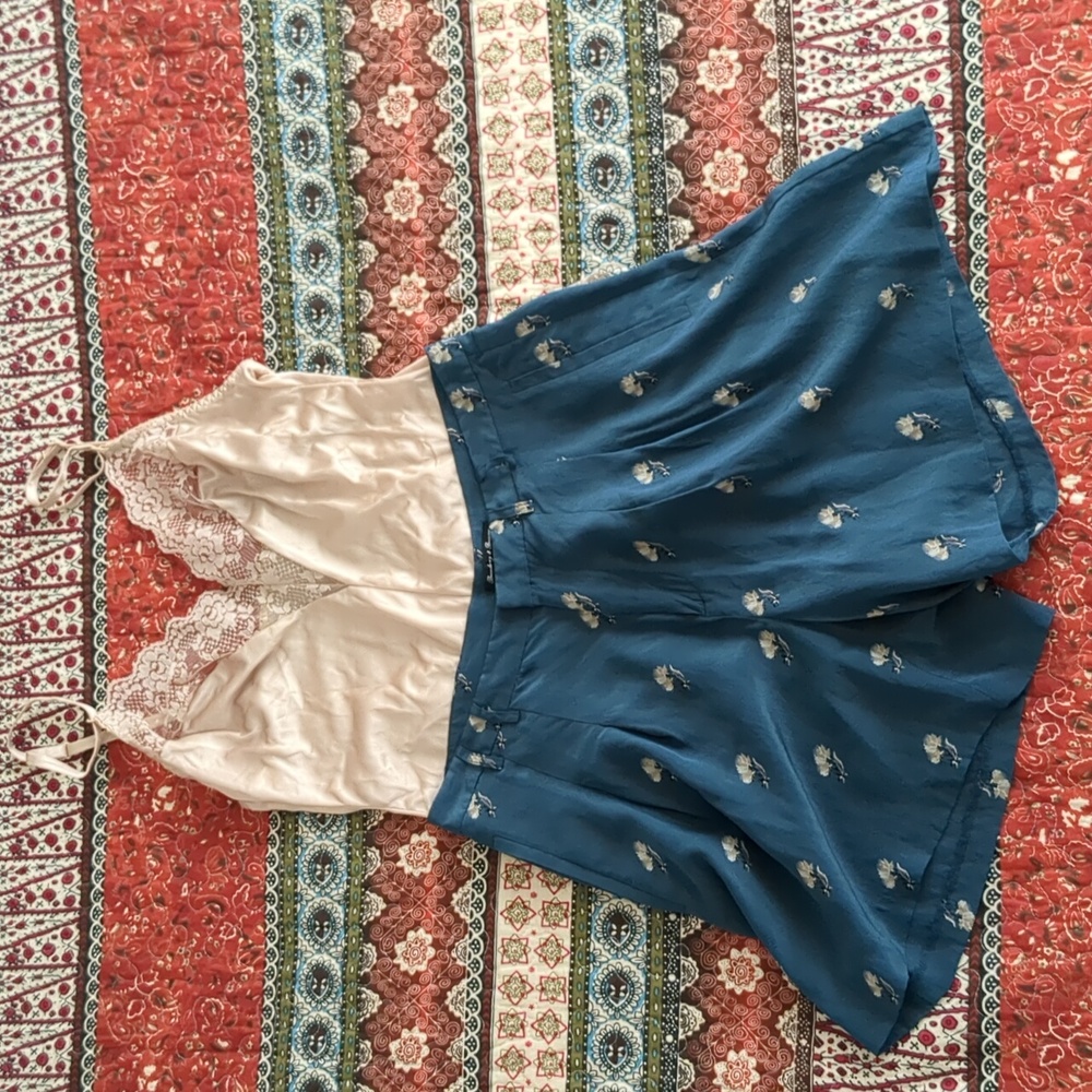 Madewell Floral Silk Shorts